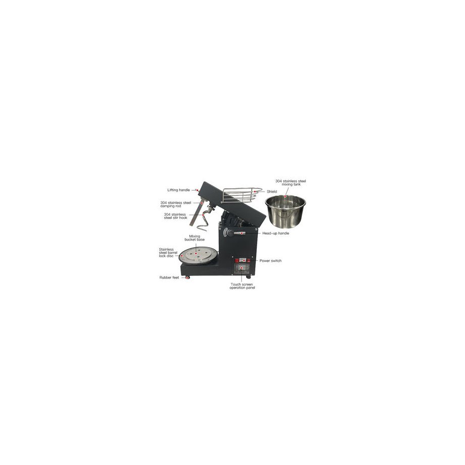 OEM Professional Small Kitchen Food Mixers Efficient Spiral Dough Mixer Mixing Bowl Alloy Good Price Baking Equipment Households