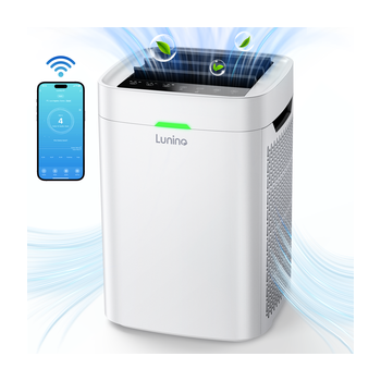 Smart WiFi Air Purifier for Home Double-Sided HEPA with Washable Pre-Filter Fan Mode for Pets Hair & Dust Smoke Electric Plastic