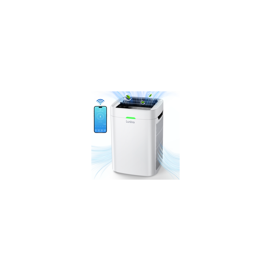 Smart WiFi Air Purifier for Home Double-Sided HEPA with Washable Pre-Filter Fan Mode for Pets Hair & Dust Smoke Electric Plastic